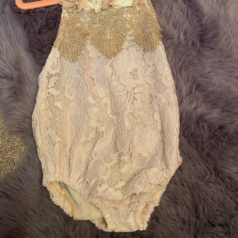 Baby Lace Onesie 6-12 Months used once for half birthday photo shoot.